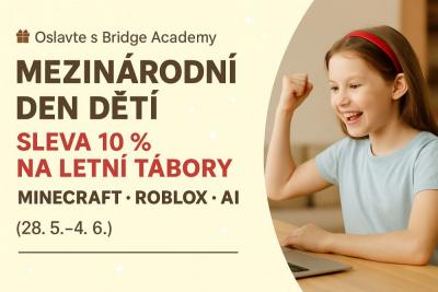 Oslavte s Bridge Academy Mezinárodní den dětí – sleva 10 % na letní tábory