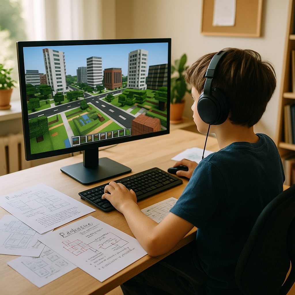 Kroužek Architektura & Urbanismus v Minecraftu zavede děti do role mladých architektů a urbanistů