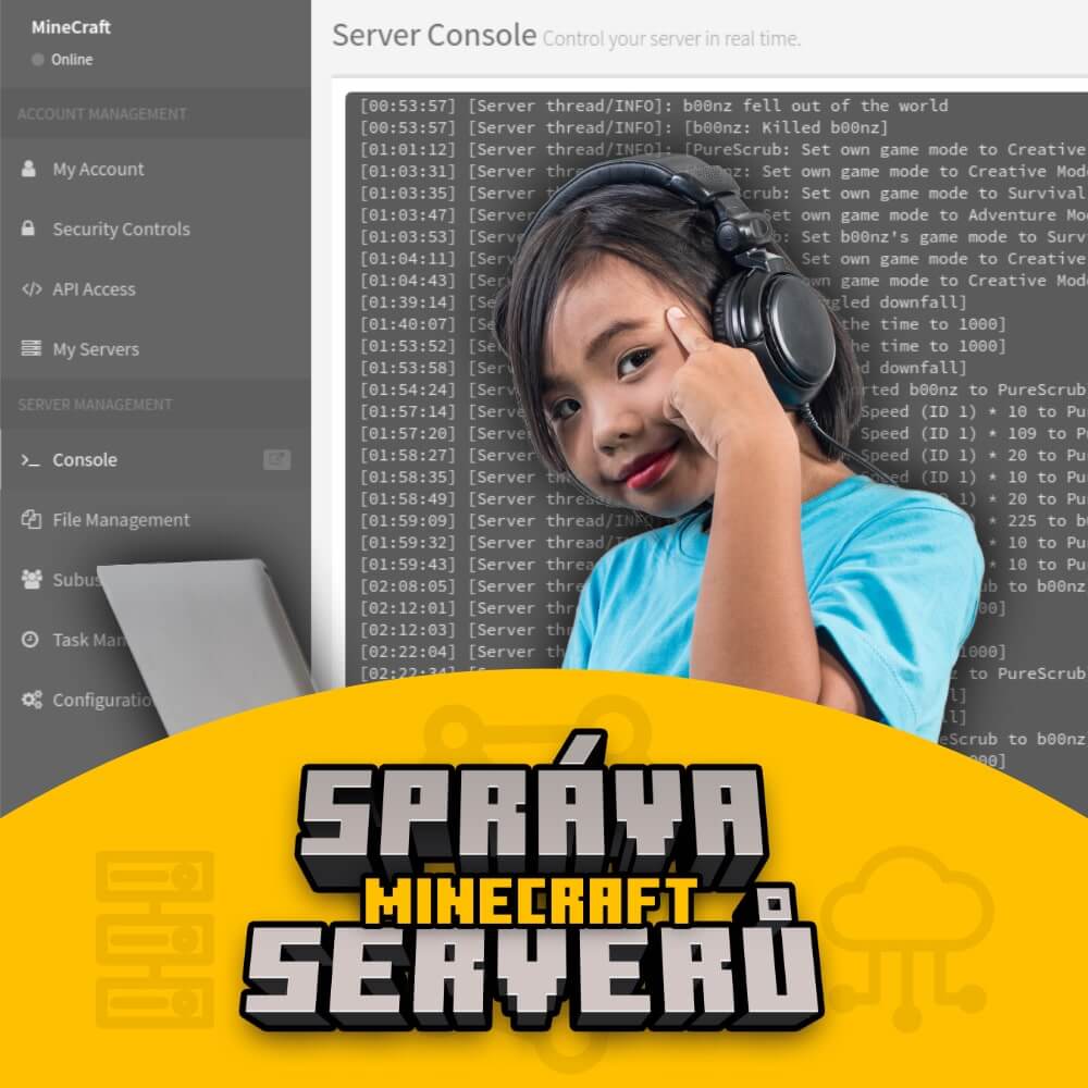 Online správa serverů